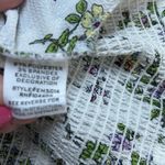 E & M  fitted sweetheart neckline button front floral puff sleeve crop top Size M Photo 7