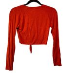 Alphalete Aspire Signature Long Sleeve Tie Small Dark Orange Soft Cropped Photo 1