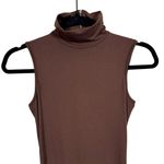 NWT Bumpsuit Stevie Maternity Unitard Turtleneck Sleeveless Jumpsuit in Brown Size undefined Photo 4