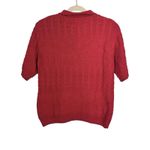 Vtg Carroll Reed Women’s Sz S Red Short Sleeve Cable Knit Short Sleeve Sweater Photo 4