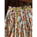 Hayden  pull on Floral tiered boho Skirt Orange and Blue size large Photo 7