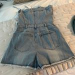 These Three Boutique Strapless Denim Romper Photo 3