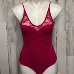 Ambiance Hot Pink Lace Bodysuit Women’s Size Small Photo 0