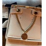 Mayamar Coin Curb Chain Necklace 24K Gold Plated NWT Photo 2