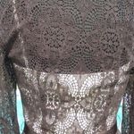 Cache Espresso Brown Sheer Illusion Lace Top Jacket Front Zipper New $158 NWT Photo 4