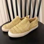 Nicole Miller raffia tan slide flats size 6 Photo 2