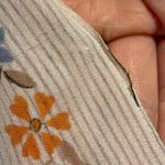 Vintage Scarf Floral Lightweight Square White Blue Orange Retro 90s Italy Women Photo 10