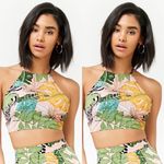 Forever 21 NWT Palm tree Hawaii Tropical print tank top  Size Small Photo 1