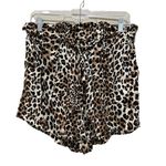 Know One Cares Paperbag Waist Leopard Print Shorts Size XL Photo 3