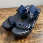 Anne Klein Parker Wedge Sandal In Navy size 6.5 Photo 6