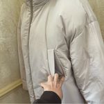 Topshop Women’s Pearl Padded Hooded Long Reversible Puffer Coat In Cream US 10 Photo 8