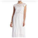 Lucky Brand Women's Eyelet Maxi Dress White Size XL Photo 1