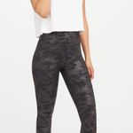 Spanx - Faux Leather Camo Leggings Matte Black Photo 0