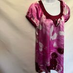 Vertigo Paris  Y2K Satin Babydoll Mini Dress XS Fairy Grunge Abstract Retro Bow Photo 4