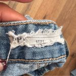 Free People  Blue Distressed Jean Shorts Photo 2