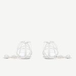 Vince Kenna Knotted Leather Gladiator Sandal 9 White Leather Photo 3