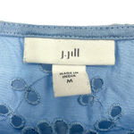 J.Jill  | Medium | Cornflower Blue Eyelet 3/4 Bell Sleeve Tunic Photo 3