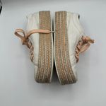 Call it spring  White/Peach Espadrille Tennis Shoes Sneakers Women's 6 Photo 2