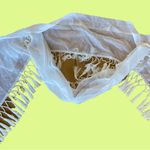 Vintage y2k White Lace and Pearl Shawl / Wrap / Scarf 🔥 Size undefined Photo 2