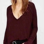 We The Free Free People Waffle Knit Laguna Oversized Thermal Top small NWT Photo 0