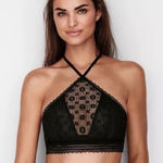 Victoria's Secret Victoria’s Secret black sheer goth BoHo Y2K halter bra extra small XS Photo 0