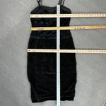 Anac by Kimi Velvet Faux Fur Sleeveless Sheath Dress Black Small Black Photo 11