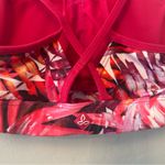 prAna ⭐️ bright pink tropical leaf strappy yoga sports bra size XS Photo 7