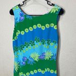 Maggy London Vintage Silk Tropical Floral Maxi Dress Sleeveless Tie Back Size 10 Photo 1