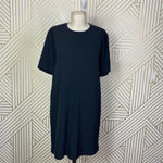 Everlane  The Japanese GoWeave Zip Short Sleeve Tee Dress‎ in Black Size US 0 Photo 2