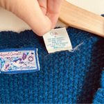 April Cornell Vintage Wool Cardigan Knit Sweater Blue Button Front sz L Size L Photo 10