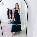 Mira Mikati Navy Blue Tiered Maxi Dress Photo 13