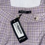 Nasty Gal NWT  Sz 10 High Waisted Tapered Check Pants In Lilac Photo 5