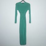 ASOS Design Slinky Green Cut Out Bodycon Maxi Dress Size 0 Photo 1