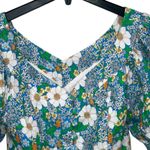 Perseverance London Mambo Floral Puff Sleeve Top Size 6 Floral 100% Linen Photo 2