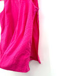 Vineyard Vines  size 00 100%‎ cotton hot pink tank top swiss dot side zip Barbie Photo 5
