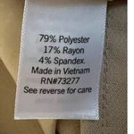 Nine West  Womens Dress Pants Size 14 Beige Hook and Eye Pockets Straight Leg Photo 6