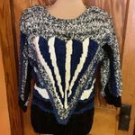 Vtg 80s Bonnie & Bill abstract chenille sweater Blue Size undefined Photo 7