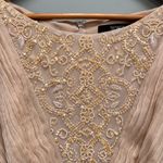 Tadashi Shoji Collection Silk Beaded Sleeveless Blush Gown 12 Photo 3