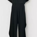 H by Halston H Halston Ruffled Flutter Sleeve Jumpsuit in black style Modele Size 4 Photo 3