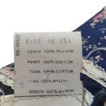 Gunne Sax 1970s Vintage Blue Denim Calico Floral Trim Maxi Dress Prairie Dress 3 Photo 7