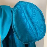 Victoria's Secret Vintage Robe Gold Label Women Floral Blue Teal Sz Small Lounge Photo 9