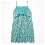 American Eagle Tie Back Cutout Ditsy Floral Lined Mini Dress Blue Size Medium Photo 1