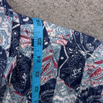 Levi's  Blue & White Paisley Quilted Snap Jacket M Photo 5