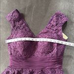 Women’s Chiffon & Lace Appliqué Full Length V Photo 7