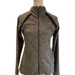 New Balance Heather Black & White Long Sleeve Zip Up Front Side Pockets Jacket Photo 0