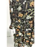 Mikael Aghal Floral Mock Neck‎ Dress Long Sleeve Knee Length Black Multi Size 12 Photo 9