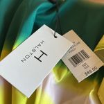 H by Halston NWT H HALSTON STRIPED SKIES LIME KIMONO BLOUSE BOHEMIAN SZ-XS/S Photo 4