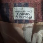 Country Suburbans Vintage 70s 80s Striped Wool Blazer Size 12 Photo 2