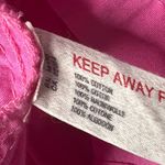 Free People  Y2K Pink Ruffle Crop Top Sweetheart Bubble Hem Tie Back Sweet Size L Photo 7