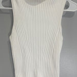 STAUD  Sleeveless Ribbed Turtleneck Callum Sweater Top XS designer ivory white Photo 0
